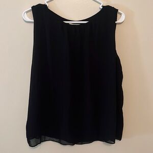 Black sleeveless blouse